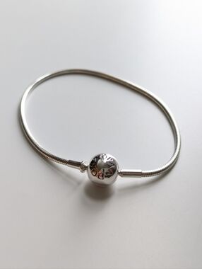 Pandora Sterling Silver Essence Bracelet with Round Clasp